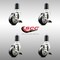 Service Caster 3 Inch 316SS Black Poly Swivel 1-5/8 Inch Expanding Stem Caster Set Brake SCC SCC-SS316EX20S314-PPUB-BLK-TLB-158-4 - alternate 2